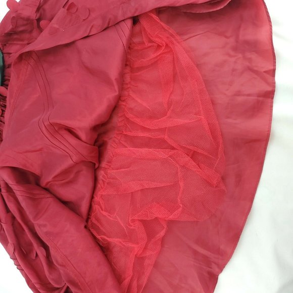 Iris And Ivy Girls Red Black Cap Sleeve Round Neck Ruffled A Line Dress … - Picture 8 of 15